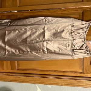 NWT Kittenish Gold Satin Midi Dress.